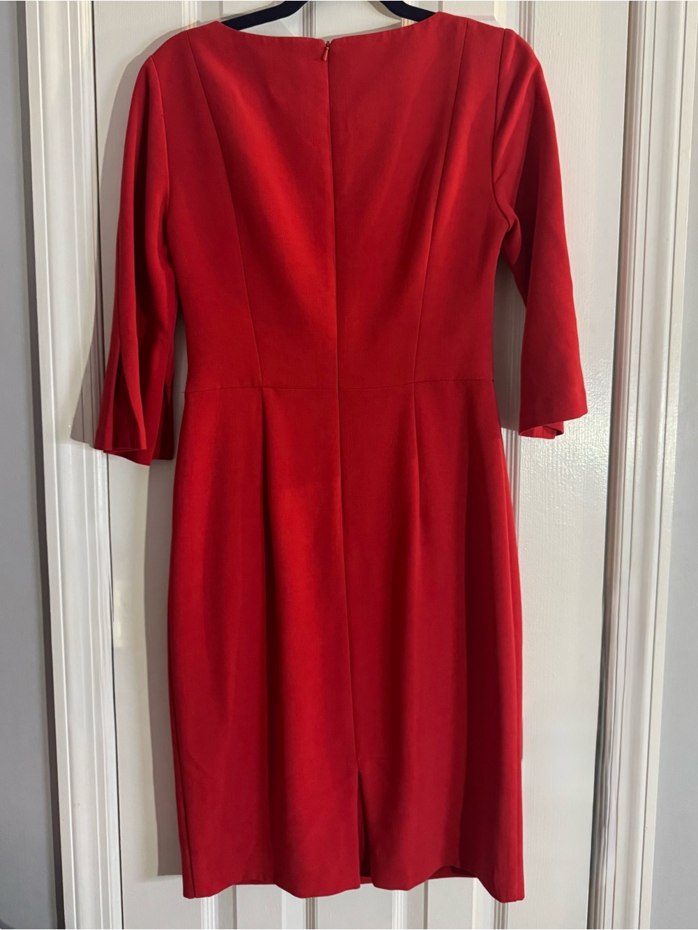 Black Halo Red Adrienne Sheath Dress 3/4 Sleeve Size 10 - Picture 6 of 15